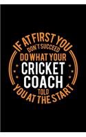 If At First You Don't Succeed Do What Your Cricket Coach Told You At The Start