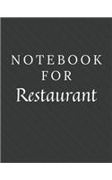 Notebook For Restaurant