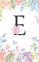 Monogrammed Floral E Journal by Crazy Beautiful Designs