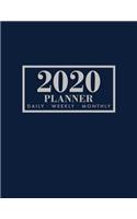 2020 Weekly Planner: 2020 Monthly Planner for January 2020 - December 2020 + Monthly Calendar w/ Notes, To Do List Section, Includes Important Dates, Birthday, Goals + N