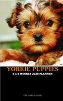 Yorkie Puppies 5 x 8 Weekly 2020 Planner: One Year Calendar