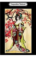 Composition Notebook: Japanese Anime Geisha - Vintage Japanese Art Journal/Notebook Blank Lined Ruled 6x9 100 Pages