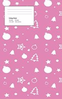 Christmas Pink Pattern Composition College Ruled Book (7.44 x 9.69) 200 pages V9: (9 Christmas Pink Pattern Composition College Ruled Book (7.44 X 9.69) 200 Pages V9)