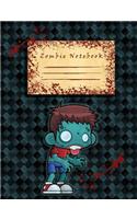 Zombie Notebook: College Ruled Children's Composition Notebook 100 sheets / 200 pages, 9-3/4" x 7-1/2"