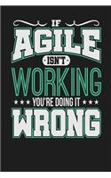 If Agile Isn't Working You're Doing it Wrong: Dark Gray, White & Green Design, Blank College Ruled Line Paper Journal Notebook for Project Managers and Their Families. (Agile and Scrum 6 x 9 inc