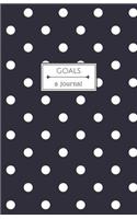 Goals: Daily Goal Setting Journal for Productivity and List Accomplishment Black with White Polka Dots