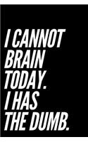 I Cannot Brain Today I Has the Dumb