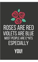 Roses Are Red Violets Are Blue: Funny Valentines Gift Small Lined Notebook 6 X 9