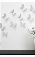 White Butterfly Decorations Journal: Take Notes, Write Down Memories in this 150 Page Lined Journal