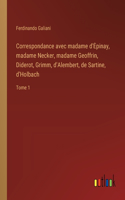 Correspondance avec madame d'Epinay, madame Necker, madame Geoffrin, Diderot, Grimm, d'Alembert, de Sartine, d'Holbach