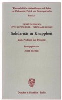 Solidaritat in Knappheit
