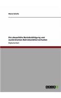 Die steuerliche Berücksichtigung von ausländischen Betriebsstättenverlusten