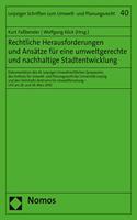 Rechtliche Herausforderungen Und Ansatze Fur Eine Umweltgerechte Und Nachhaltige Stadtentwicklung