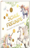 Schulfreunde - EINHORN: ein Album fur meine Freunde, Geschenk fur Schultute Einschulung, Schulanfang (Freundebuch Schule) PAPERISHÂ®