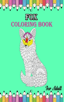 Fox Coloring Book For Adult