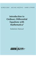 Introduction to Ordinary Differential Equations with Mathematica(r)