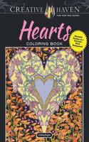 Creative Haven Hearts Coloring Book: Romantic Designs on a Dramatic Black Background