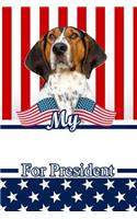 My Treeing Walker Coonhound for President: 2020 Election Isometric Dot Paper Notebook 120 Pages 6x9
