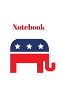 Notebook: Notebook/120 pages/6 x 9/Lined/America/Republican