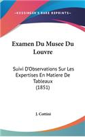 Examen Du Musee Du Louvre: Suivi D'Observations Sur Les Expertises En Matiere de Tableaux (1851)