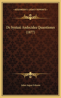 De Syntaxi Andocidea Quaestiones (1877)