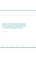 Sales of Fossil Fuels Produced from Federal and Indian Lands FY 2003 through FY 2013