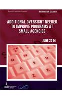 INFORMATION SECURITY Additional Oversight Needed to Improve Programs at Small Agencies: (English)
