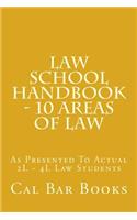 Law School Handbook - 10 Areas of Law: As Presented to Actual 2l - 4l Law Students