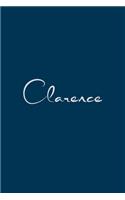 Clarence: notebook with the name on the cover, notebook for notes, Journaling