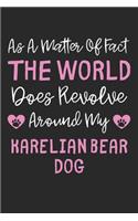 As A Matter Of Fact The World Does Revolve Around My Karelian Bear Dog: Lined Journal, 120 Pages, 6 x 9, Funny Karelian Bear Dog Gift Idea, Black Matte Finish (As A Matter Of Fact The World Does Revolve Around My Karelia