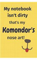 My Notebook Isn't Dirty That's My Komondor's Nose Art: For Komondor Dog Fans