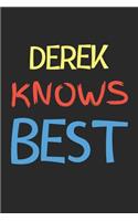 Derek Knows Best: Lined Journal, 120 Pages, 6 x 9, Derek Personalized Name Notebook Gift Idea, Black Matte Finish (Derek Knows Best Journal)