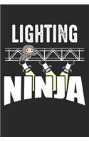 Lightning Ninja: Techniker Bühnenmonteurin Notizbuch liniert 120 Seiten für Notizen Zeichnungen Formeln Organizer Tagebuch