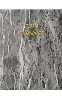 2019 Planner: Gray Marble 2019 Weekly Planner