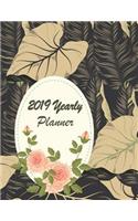 2019 Yearly Planner: Yearly Calendar Book. Monthly, Yearly Calendar Planner, Daily Weekly Monthly Planner, Organizer, Agenda, 242 Pages Large 8.5" X 11"
