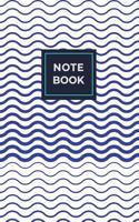 Notebook: Blank Wide Ruled with Line for Date Notebooks and Journals Sea Wave Edition V1