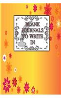 Blank Journals To Write In