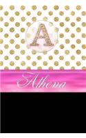 Athena: Personalized Lined Journal Diary Notebook 150 Pages, 6" X 9" (15.24 X 22.86 CM), Durable Soft Cover