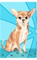 Bullet Journal Notebook for Dog Lovers, Chihuahua Sitting Pretty 1: Graph Design - 162 Numbered Pages with 150 Graph Style Grid Pages, 6 Index Pages and 2 Key Pages for Journaling, Writing, Planning and Doodling, for