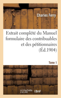 Extrait complété du Manuel formulaire des contribuables