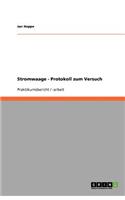 Stromwaage - Protokoll zum Versuch