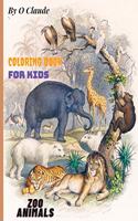 Coloring Book For Kids: Zoo Animals