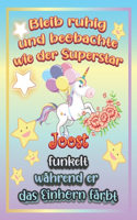 Bleib ruhig und beobachte wie Superstar Joost funkelt während sie das Einhorn färbt: Geschenkidee für Joost