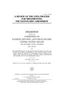 A review of the CFIUS process for implementing the Exon-Florio amendment