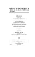 Oversight of the 2000 census