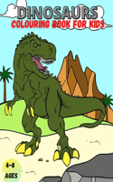Dinosaurs Colouring Book For Kids Ages 4-8