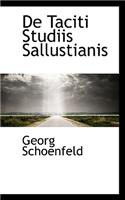 de Taciti Studiis Sallustianis: (English)
