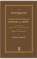 Investigation into Mr. Malone's Claim to Charter of Scholar
