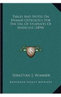Tables and Notes on Human Osteology for the Use of Students of Medicine (1894)
