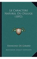 Le Caractere Naturel Du Deluge (1892)